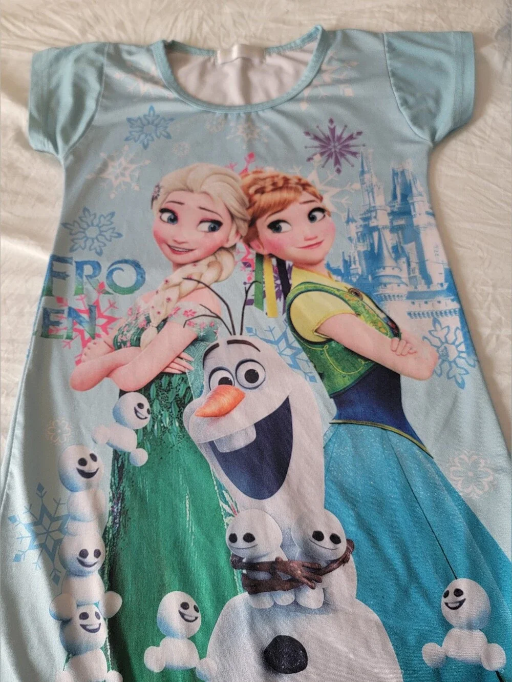 Disney Frozen II Girls Blue Cape with Sleep Dress